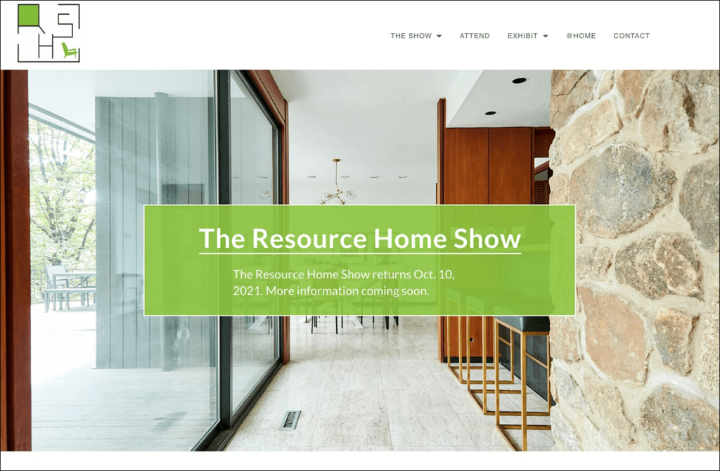 Resource Home Show homepage